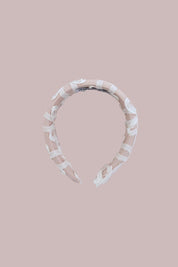 Headband - Ivory Rose Floral Ribbons