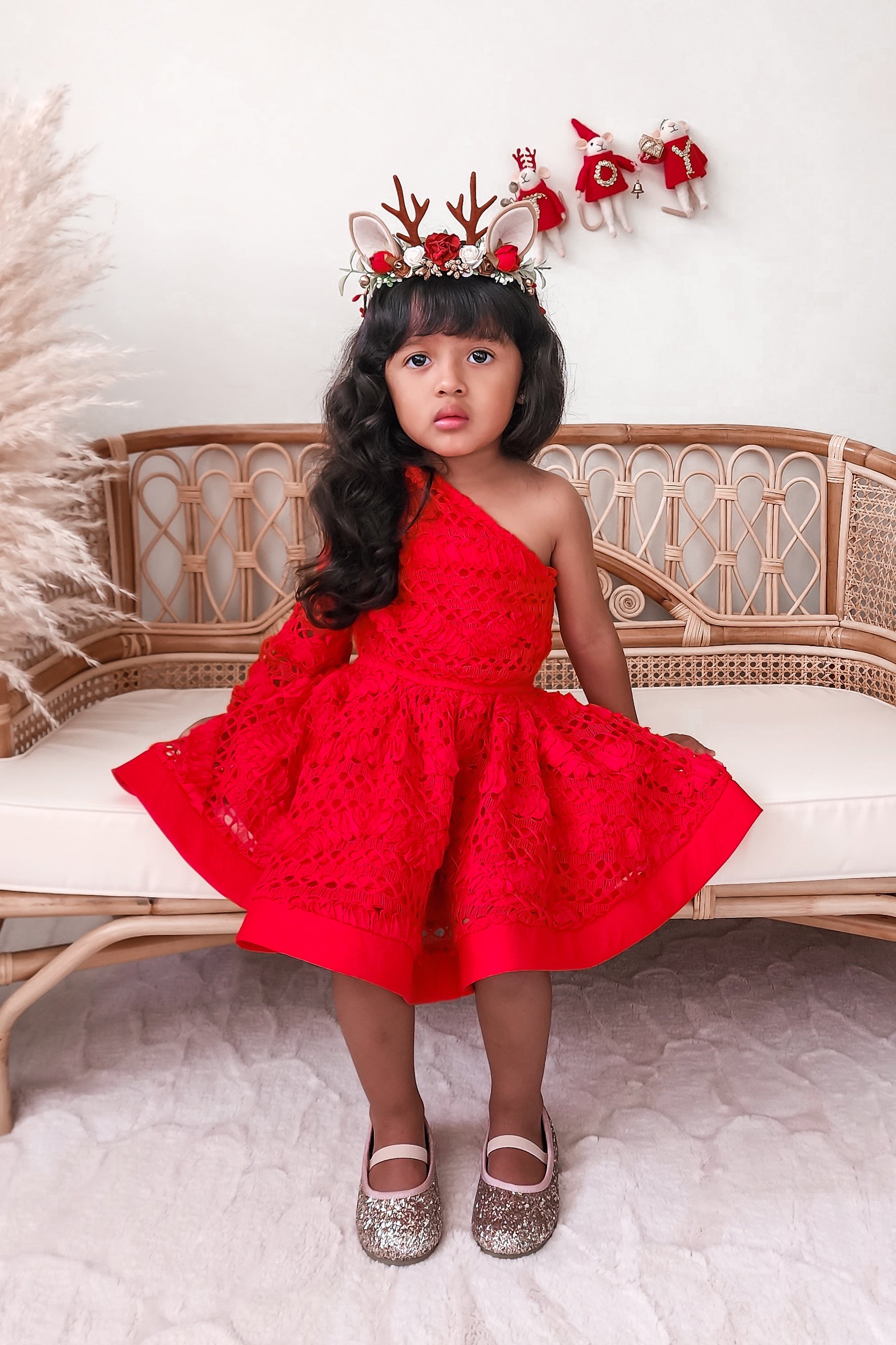 Meant for Me Dress - Scarlet Lattice Lace