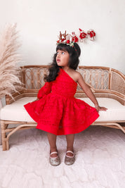 Meant for Me Dress - Scarlet Lattice Lace