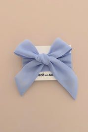 3 N 1 Bow Headband, Waist Sash & Neck Scarf - Powder Blue