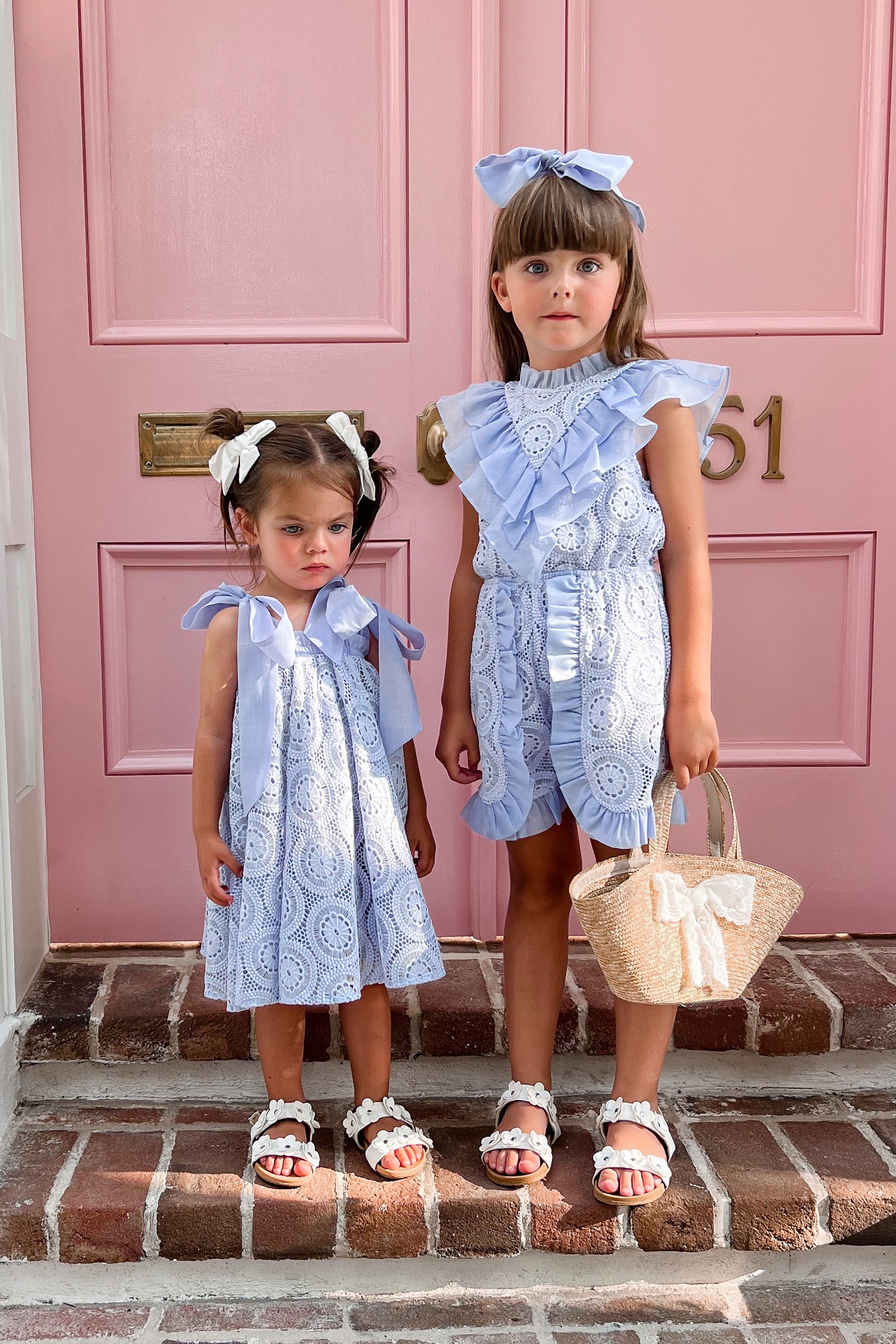 In The Meadows Dress - Powder Blue Doily Lace