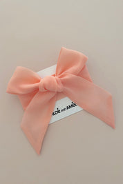 3 N 1 Bow Headband, Waist Sash & Neck Scarf - Powder Peach