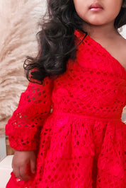 Meant for Me Dress - Scarlet Lattice Lace