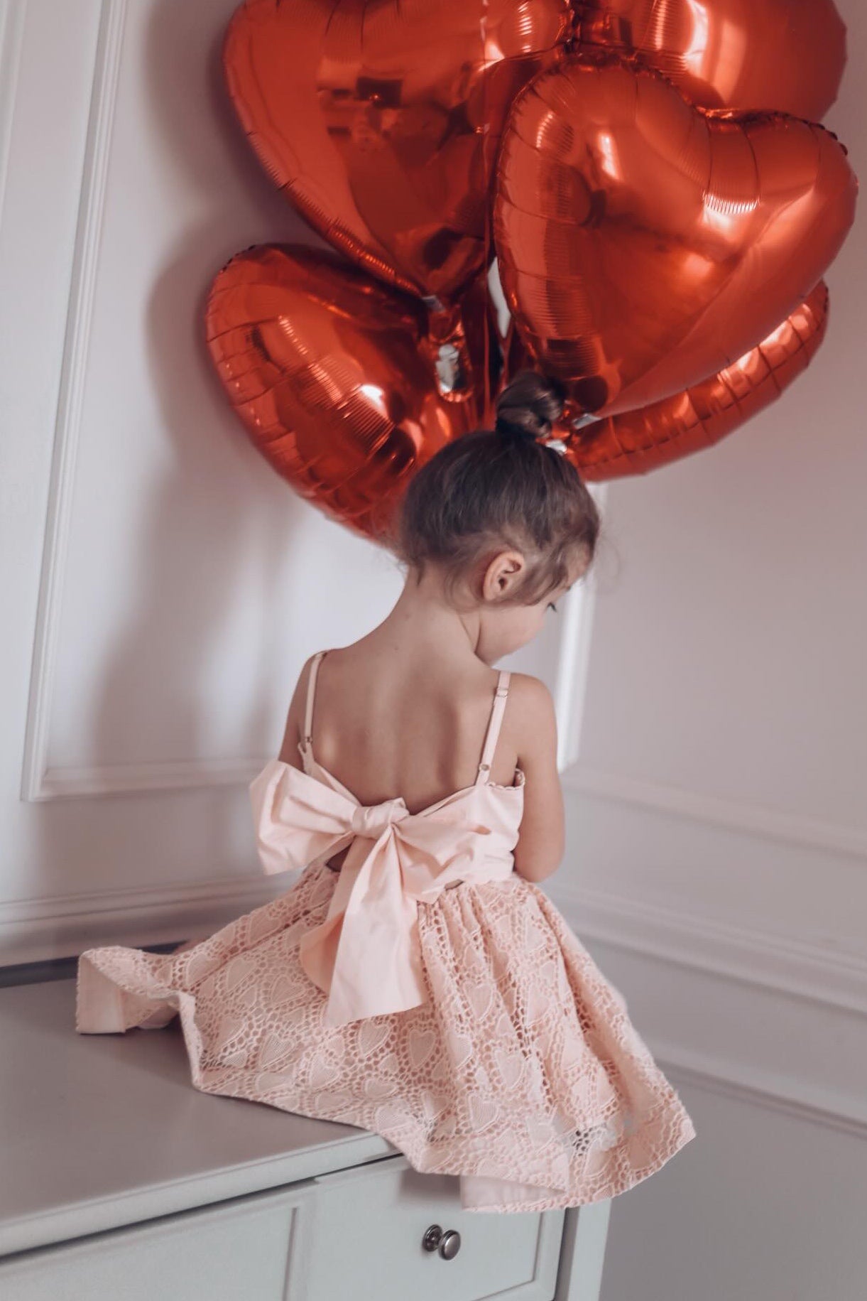 How Sweet It Is Dress - Ballet Pink Hearts Lace