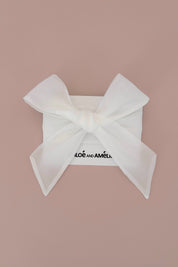 3 N 1 Bow Headband, Waist Sash & Neck Scarf - Snow White Tulle