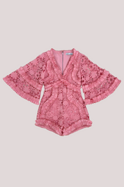 Sweet like a Flower Playsuit - Rose Quartz