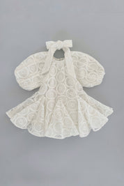 3 N 1 Bow Headband, Waist Sash & Neck Scarf - Doily Lace - Chloé and Amélie